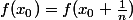 f(x_0)=f(x_0+\frac{1}{n})